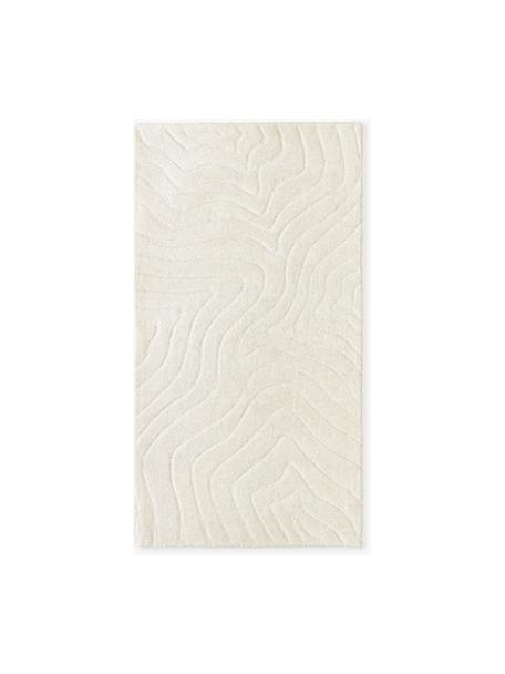 Tapis en laine tuftée main Aaron, Blanc crème, larg. 80 x long. 150 cm (taille XS)
