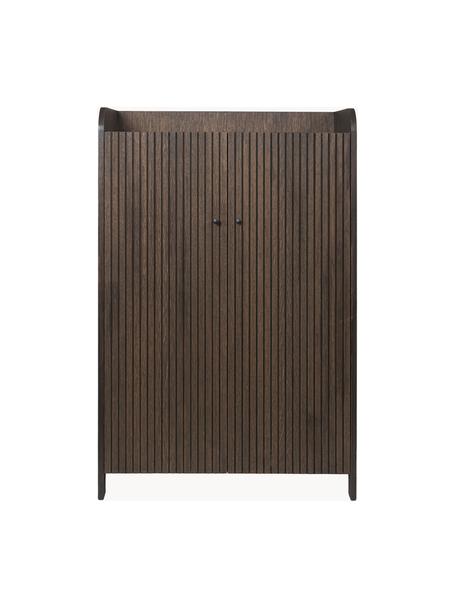 Chiffonnier de madera Still, Tablero de fibras de densidad media (MDF) chapado en madera de roble

Este producto está hecho de madera de origen sostenible y con certificación FSC®., Madera de roble oscura, An 70 x Al 110 cm