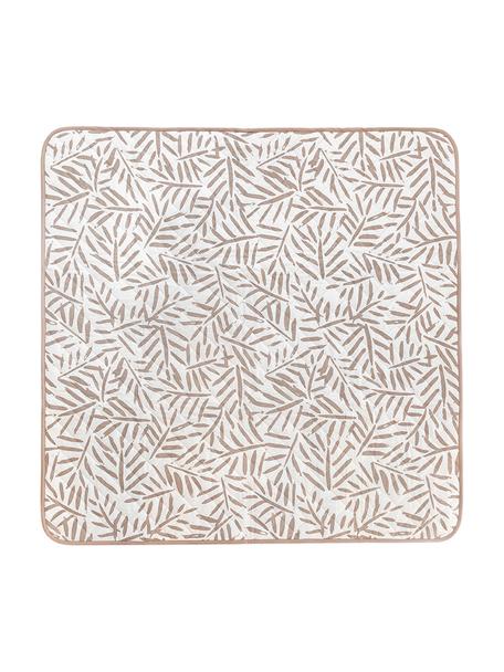 Dwustronna mata do zabawy Tan, Tapicerka: 100% bawełna, Brązowy, biały, S 120 x D 120 cm