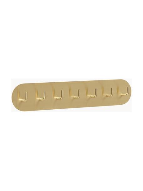 Perchero de pared de metal Form, con 7 ganchos, Acero recubierto, Dorado, An 50 cm