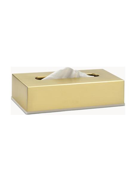 Caja de pañuelos Acton, Acero inoxidable recubierto, Dorado, L 26 x An 13 cm