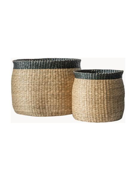 Set de cestas Tankon, 2 uds., Jacinto de agua, Marrón, negro, Set de diferentes tamaños