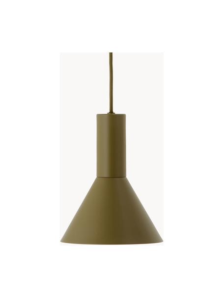Kleine Design Pendelleuchte Lyss, Lampenschirm: Metall, beschichtet, Baldachin: Metall, beschichtet, Khaki, Ø 18 x H 23 cm