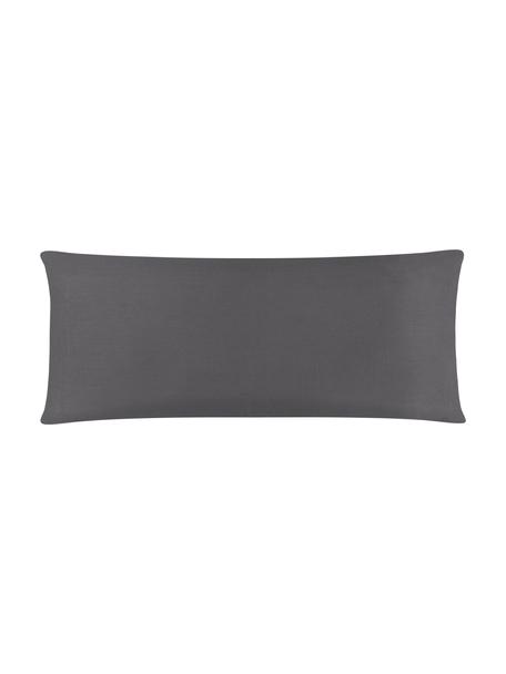 Funda de almohada de satén Comfort, 45 x 110 cm, Gris oscuro, An 45 x L 110 cm