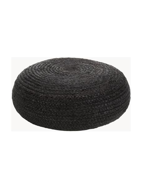 Ręcznie wykonany puf  z juty Bono, Tapicerka: juta, Antracytowy, Ø 58 x W 21 cm
