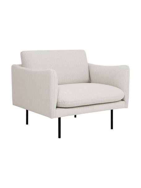 Kreslo s kovovými nohami Moby, Béžová, Š 90 x H 90 cm