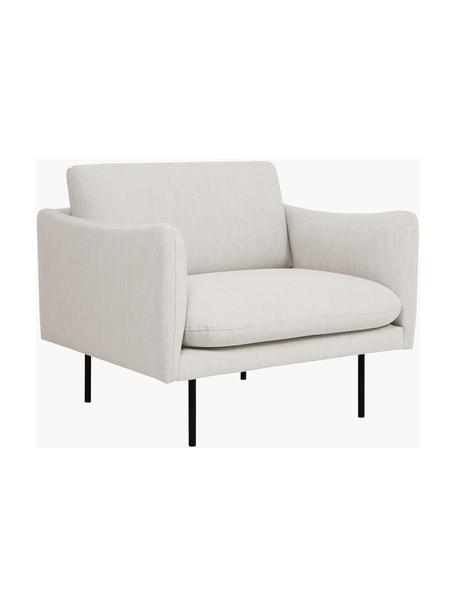 Fauteuil Moby, Tissu blanc cassé, larg. 90 x prof. 90 cm