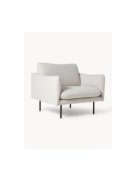 Fauteuil Moby, Bekleding: polyester De hoogwaardige, Frame: massief grenenhout, Poten: gepoedercoat metaal Dit p, Geweven stof gebroken wit, B 90 x D 90 cm