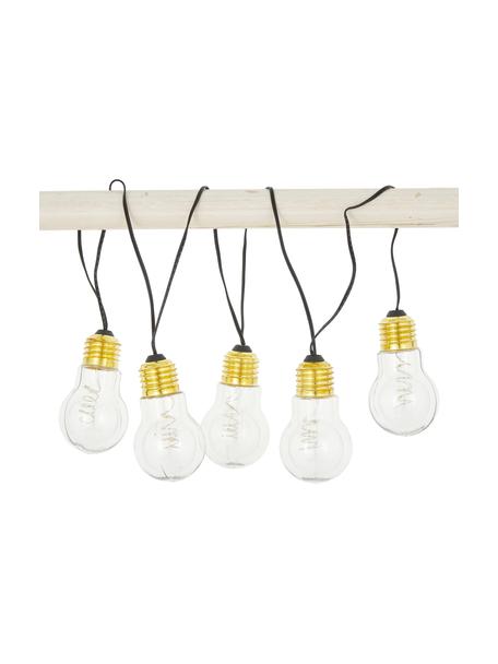 Girlanda świetlna LED Bulb, dł. 100 cm i 5 lampionów, Transparentny, odcienie złotego, D 100 cm