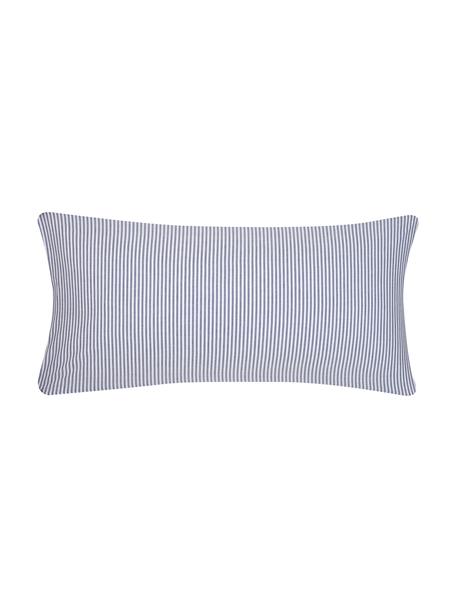 Poszewka na poduszkę z bawełny Ellie, 2 szt., Biały, ciemny niebieski, S 40 x D 80 cm