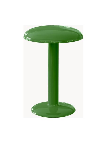 Lámpara de mesa LED pequeña regulable Gustave, portátil, Aluminio recubierto, Verde brillante, Ø 16 x Al 21 cm