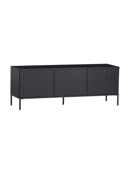 TV skrinka z borovicového dreva s 3 dvierkami Avourio, Borovicové drevo, Š 150 x V 56 cm
