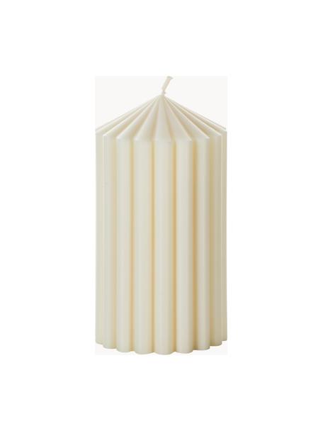 Bougie décorative Siena, Cire, Blanc crème, Ø 7 x haut. 13 cm