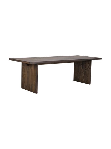 Jedálenský stôl z dubového dreva Emmett, 240 x 95 cm, Masívne dubové drevo, ošetrené olejom, s FSC certifikátom, Tmavohnedá, Š 240 x H 95 cm