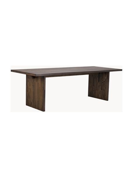 Jedálenský stôl z dubového dreva Emmett, 240 x 95 cm, Masívne dubové drevo, ošetrené olejom, s FSC certifikátom, Tmavé dubové drevo, Š 240 x H 95 cm