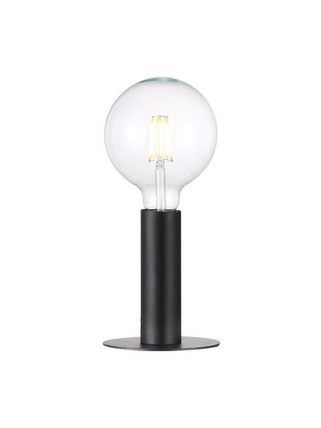 Kleine Tischlampe Dean aus Metall, Lampenfuß: Messing, lackiert, Schwarz, Ø 13 x H 15 cm