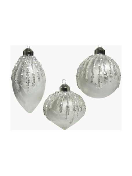 Kerstballen Silverno  Ø 8 cm, 3 stuks, Zilverkleurig, Ø 8 cm