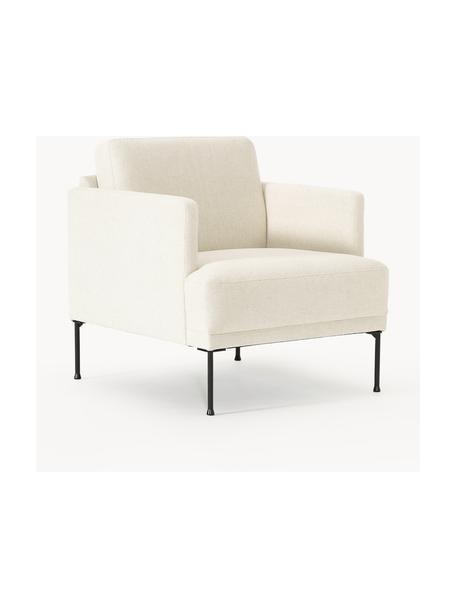 Fauteuil Fluente, Tissu blanc cassé, larg. 74 x prof. 85 cm