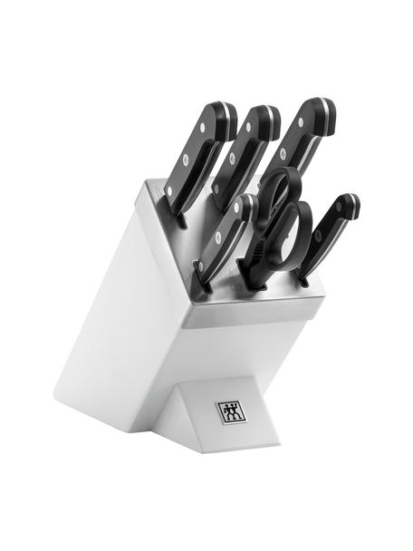 Zelfslijpende messenblokset Gourmet, 7-delig, Mes: edelstaal, Wit, Set met verschillende groottes