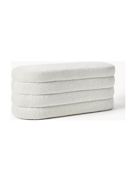 Čalouněná bouclé lavice Alto, Krémově bílá, Š 110 cm, V 47 cm