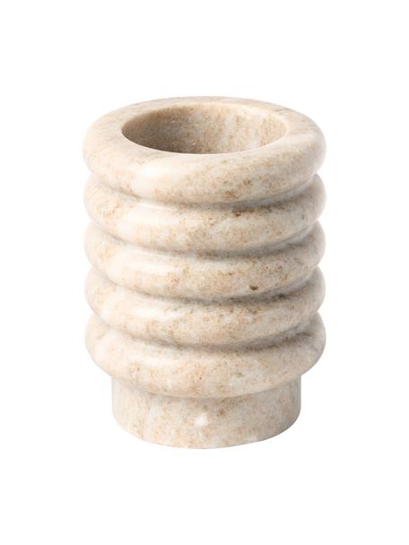 Marmor-Vase Orta, Marmor, Beige, marmoriert, Ø 10 x H 13 cm