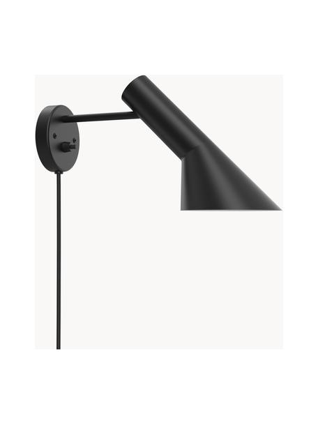 Wandlamp AJ met stekker, Lamp: gecoat staal, Zwart, Ø 32 x H 18 cm