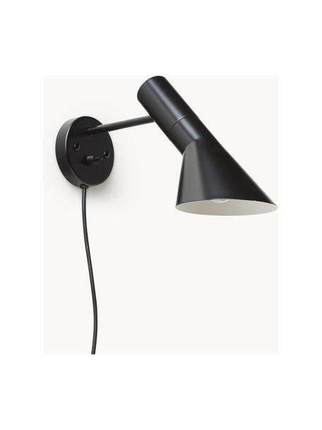 Wandlamp AJ met stekker, Lamp: gecoat staal, Zwart, Ø 32 x H 18 cm