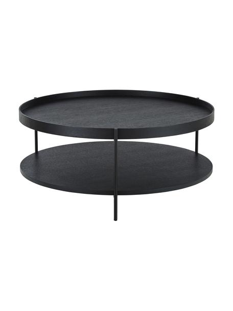 Table basse ronde Renee, Noir, Ø 90 cm