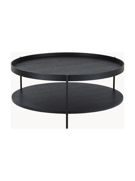 Table basse ronde en bois Renee, Noir, Ø 90 cm