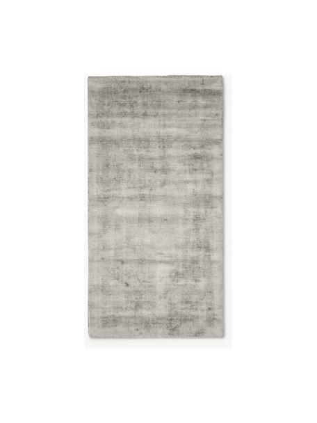 Tapis en viscose tissé main Jane, Gris, larg. 80 x long. 150 cm (taille XS)