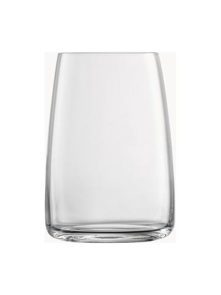 Vasos de cristal Vivid, 4 uds., Cristal Tritan, Transparente, Ø 8 x Al 12 cm, 500 ml
