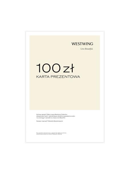 Karta prezentowa do wydrukowania, Cyfrowy voucher do samodzielnego wydrukowania i wykorzystania od razu!
Po zaksięgowaniu płatności otrzymasz e-mail z linkiem do Twojego vouchera. Możesz po prostu zapisać plik PDF i wydrukować go., Kremowobiały, czarny, 100