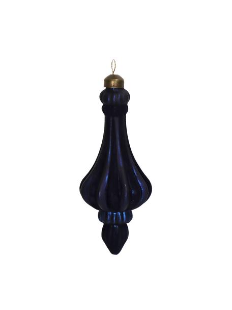 Adorno navideño Neruun, Terciopelo, Negro, Ø 7 x Al 15 cm