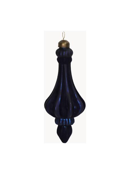 Adorno navideño Neruun, Terciopelo, Negro, Ø 7 x Al 15 cm