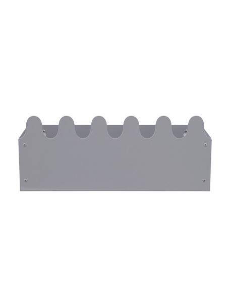 Mensola da parete in metallo grigio Sinus, Metallo verniciato a polvere, Grigio, Larg. 39 x Alt. 16 cm
