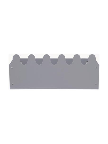 Étagère murale en métal gris Sinus, Métal, enduit, Gris, larg. 39 x haut. 16 cm