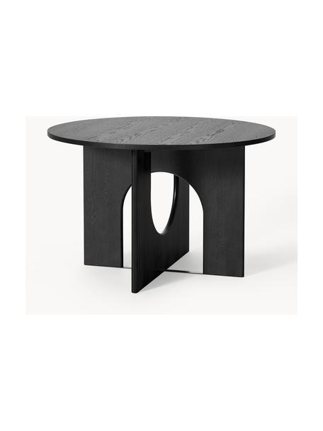 Okrągły stół do jadalni Apollo, różne rozmiary, Blat: fornir z drewna dębowego , Nogi: drewno dębowe lakierowane, Drewno dębowe lakierowane na czarno, Ø 120 cm