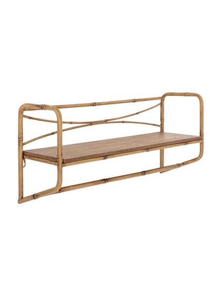 Nástěnný regál v bambusovém vzhledu Rod, Hnědá, Š 63 cm, V 28 cm