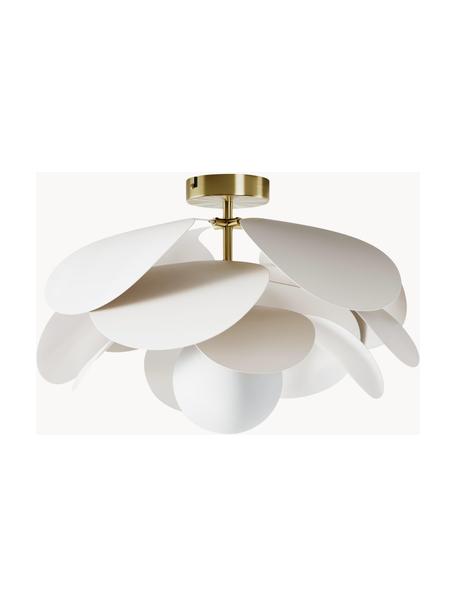 Design Deckenleuchte Peony, Lampenschirm: Metall, beschichtet, Baldachin: Metall, beschichtet, Off White, Goldfarben, Ø 45 x H 31 cm