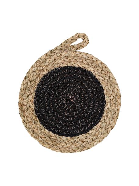 Sottopentola in fibra naturale color marrone chiaro/nero Trive, Alghe, Marrone chiaro, nero, Ø 26 cm