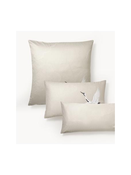 Funda de almohada de satén Yuma, Beige, An 50 x L 70 cm