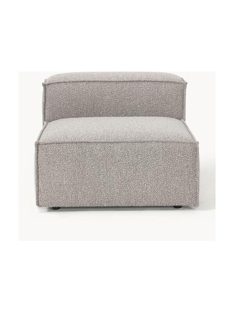 Módulo central en tejido bouclé sofá Lennon, Tapizado: tejido bouclé (100% polié, Estructura: madera contrachapada de p, Patas: plástico Este producto es, Bouclé gris pardo, An 89 x F 119 cm