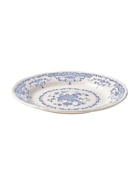 Raňajkové taniere Rose, 2 ks, Keramika, Biela, modrá, Ø 21 x 1 cm