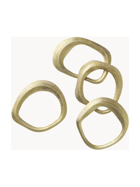 Serviettenringe Flow, 4er-Set, Messing, Messing, B 7 x H 7 cm