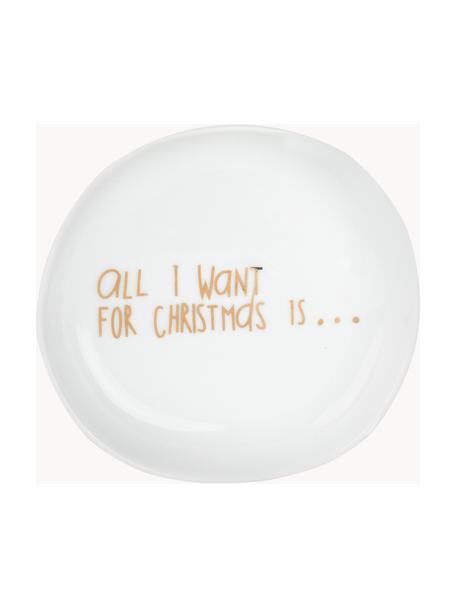 Porcelánová miska Christmas, Porcelán, Bílá, zlatá, Ø 11 cm, V 3 cm
