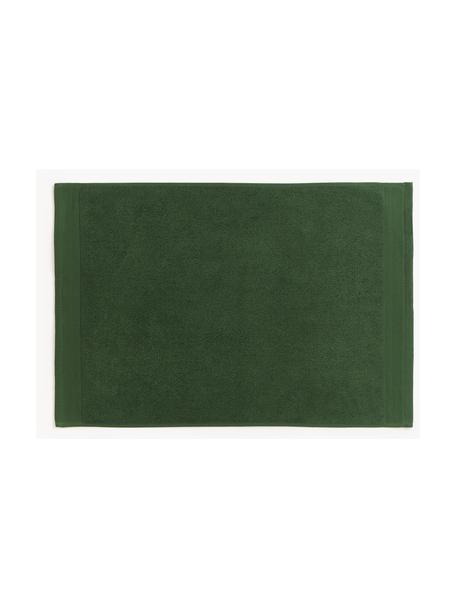 Tappeto bagno antiscivolo in cotone organico Premium, 100% cotone organico certificato GOTS, Verde scuro, Larg. 50 x Lung. 70 cm