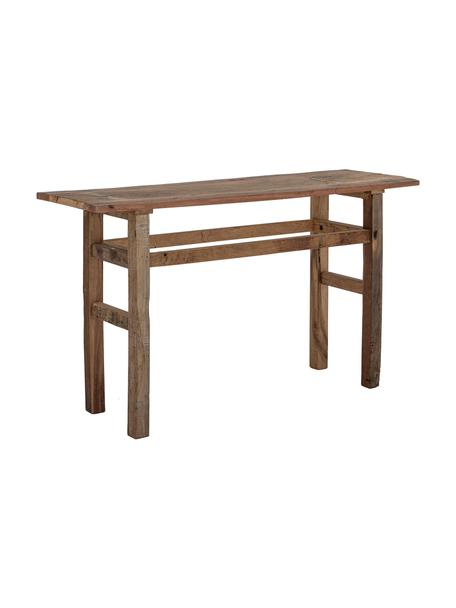 Konzolový stolek z recyklovaného dřeva Bao, >30 % recyklované dřevo, Tmavé dřevo, Š 157 cm, V 87 cm