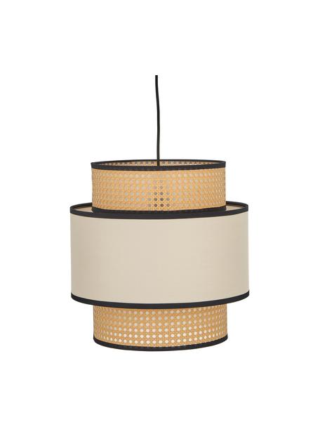 Lampa wisząca z plecionki wiedeńskiej Vienna, Jasny brązowy, czarny, beżowy, Ø 40 x W 40 cm