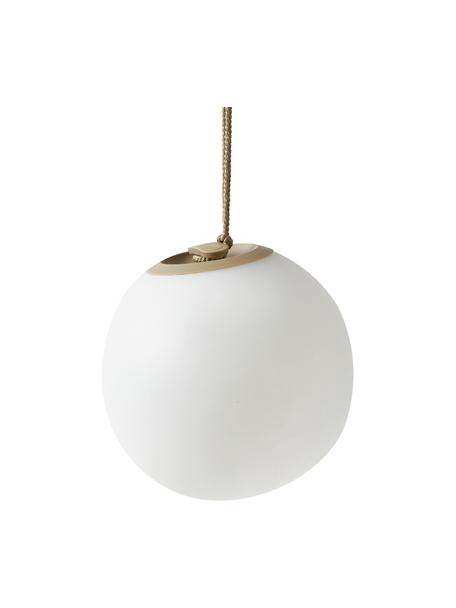 Mobiele dimbare hanglamp Norai met kleurverandering en afstandsbediening, Lamp: polyethyleen, Wit, beige, Ø 24 x H 24 cm