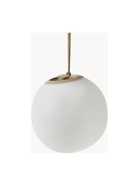 Mobile dimmbare LED-Hängeleuchte Norai mit Farbwechsel und Fernbedienung, Weiß, Beige, Ø 24 x H 24 cm